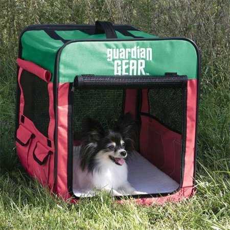 PET PALS Pet Pals ZA420 24 Guardian Gear Collapsible Crate Sm Pink-Green S ZA420 24